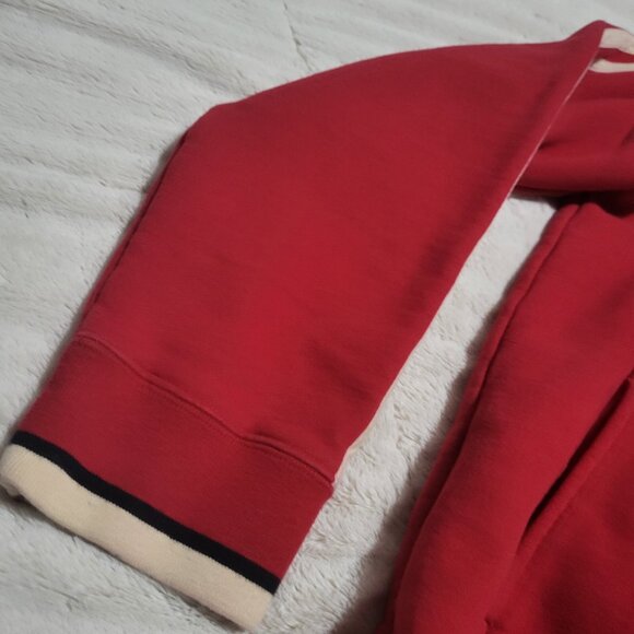 Mondetta sport zipup RED sweater Canada Flag patch size L JACKET Vintage men's - Picture 5 of 12